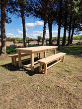 Charger l'image dans la galerie, Ensemble table de ferme et bancs
