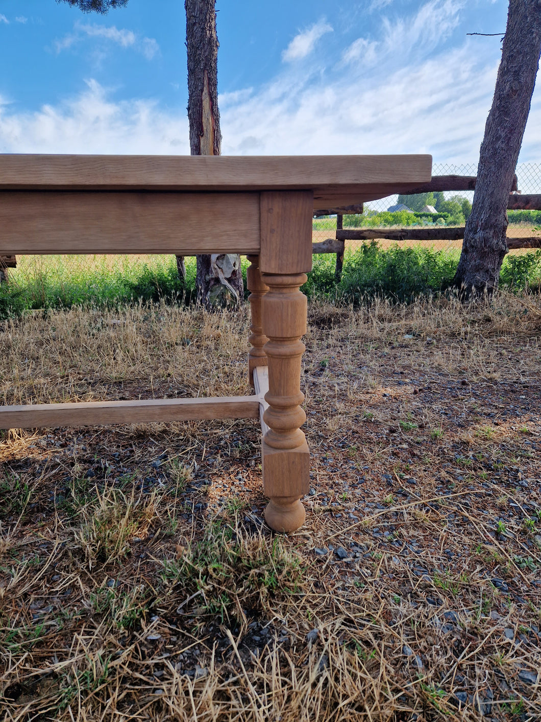 Table de ferme en chêne massif