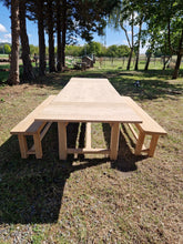 Charger l&#39;image dans la galerie, Ensemble table de ferme et bancs
