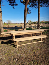 Charger l&#39;image dans la galerie, Ensemble table de ferme et bancs
