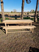 Charger l&#39;image dans la galerie, Ensemble table de ferme et bancs
