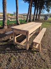 Charger l&#39;image dans la galerie, Ensemble table de ferme et bancs

