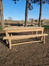Charger l&#39;image dans la galerie, Ensemble table de ferme et bancs
