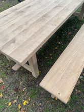 Charger l&#39;image dans la galerie, Ensemble table de ferme et bancs
